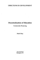 Book cover for Decentralization of Education