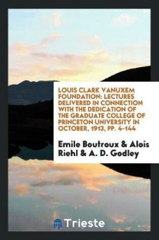 Cover of Louis Clark Vanuxem Foundation