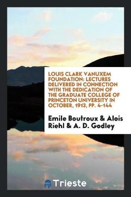 Book cover for Louis Clark Vanuxem Foundation