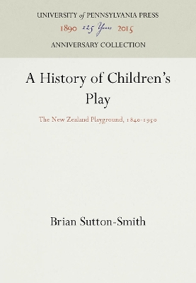 Book cover for A History of Children's Play