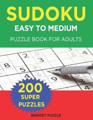 Book cover for Easy to Medium Sudoku Puzzle Book for Adults