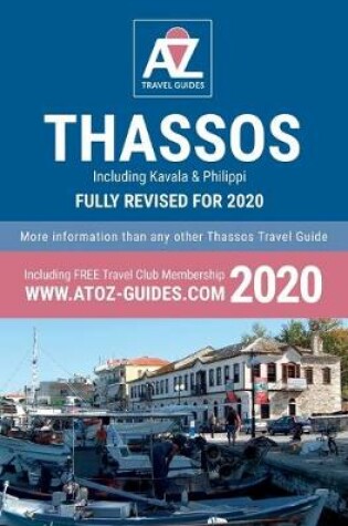 Cover of A to Z guide to Thassos 2020, including Kavala and Philippi