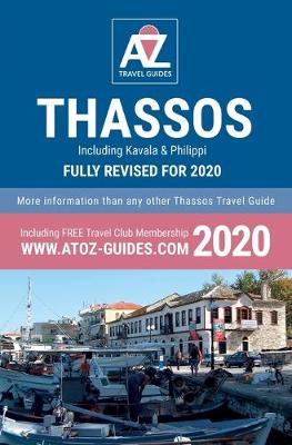 Book cover for A to Z guide to Thassos 2020, including Kavala and Philippi