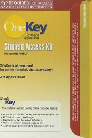 Cover of OneKey WebCT, Student Access Kit, Art Appreciation