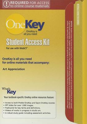 Book cover for OneKey WebCT, Student Access Kit, Art Appreciation