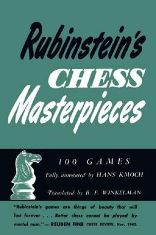 Cover of Rubinstein's Chess Masterpieces 100 Selected Games