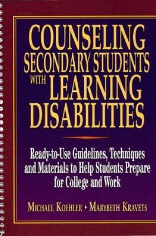 Cover of Counseling Secondary Students with Learning Disabilities