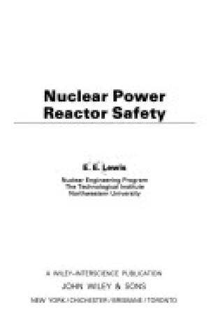 Cover of Nuclear Power Reactor Safety