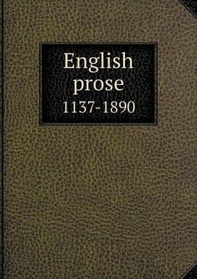 Book cover for English prose 1137-1890