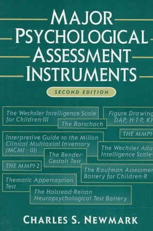 Cover of Major Psychological Assessment Instruments