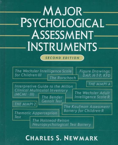 Cover of Major Psychological Assessment Instruments