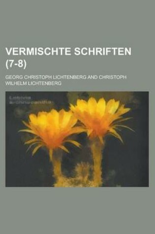 Cover of Vermischte Schriften (7-8)