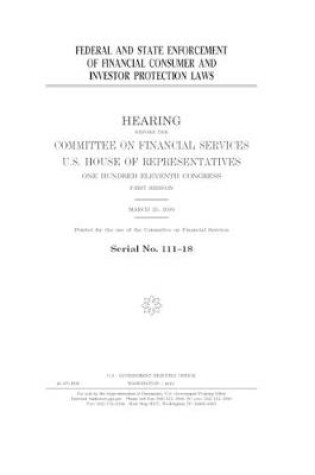 Cover of Federal and state enforcement of financial consumer and investor protection laws