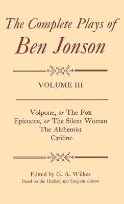 Book cover for III. Volpone, Epicoene, The Alchemist, Catiline
