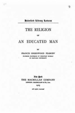 Cover of The religion of an educated man