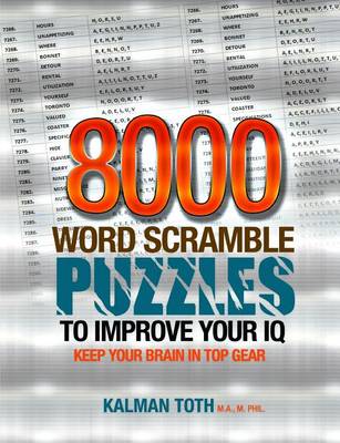 Book cover for 8000 Word Scramble Puzzles to Improve Your IQ