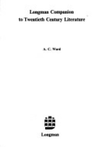 Cover of Companion to Twentieth Century Literature