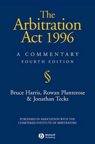 Cover of The Arbitration Act 1996