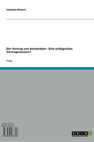 Cover of Der Vertrag Von Amsterdam - Eine Erfolgreiche Vertragsrevision?