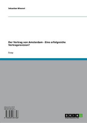 Book cover for Der Vertrag Von Amsterdam - Eine Erfolgreiche Vertragsrevision?