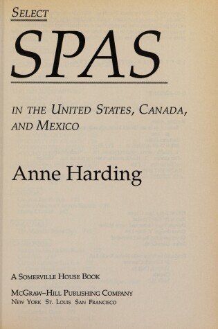 Cover of Select Spas in the United States, Canada, and Mexico