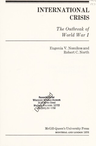 Cover of International Crisis