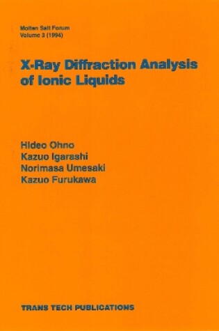 Cover of X-Ray Diffraction Analysis of Ionic Liquids