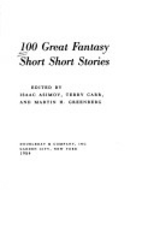 Cover of 100 Great Fantasy Short Short Stories