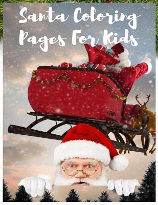 Book cover for Santa Coloring Pages For Kids