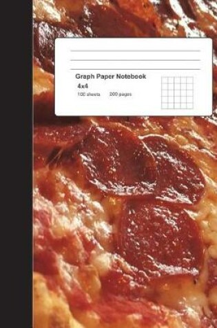 Cover of Graph Paper Notebook Pizza Lover Quad Ruled 4x4