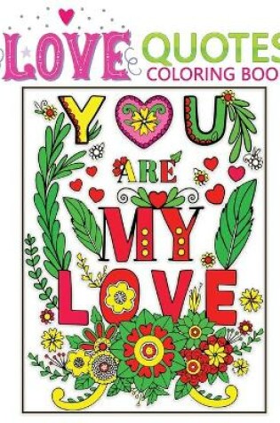 Cover of love quotes coloring book