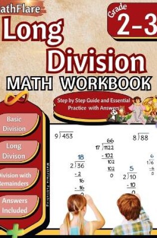 Cover of Long Division Math Workbook 2nd and 3rd Grade