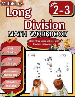 Cover of Long Division Math Workbook 2nd and 3rd Grade