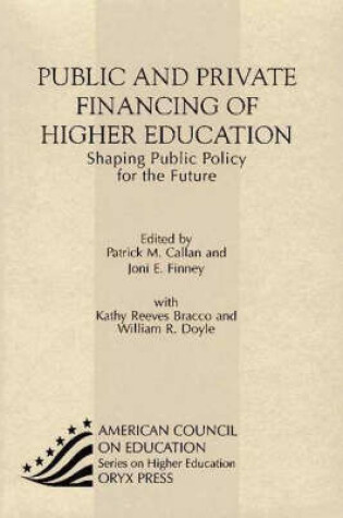 Cover of Public and Private Financing of Higher Education