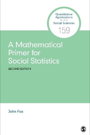 Cover of A Mathematical Primer for Social Statistics