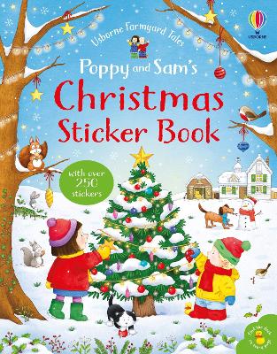 Book cover for Poppy and Sam's Christmas Sticker Book