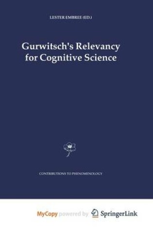 Cover of Gurwitsch's Relevancy for Cognitive Science