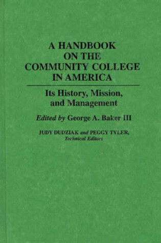 Cover of A Handbook on the Community College in America