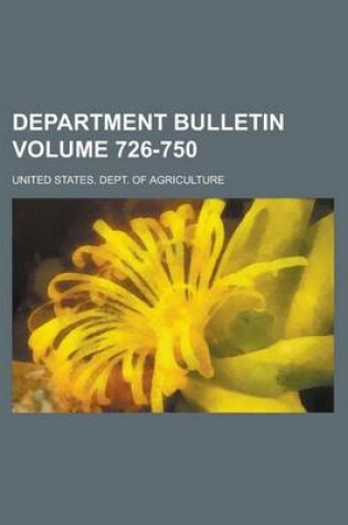 Cover of Department Bulletin Volume 726-750