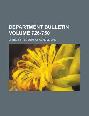 Book cover for Department Bulletin Volume 726-750