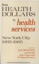 Book cover for From Health Dollars to Health Services