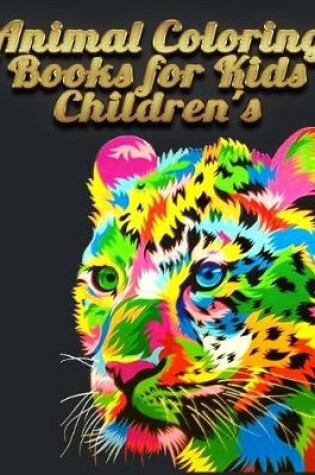 Cover of animal coloring books for kids Children's