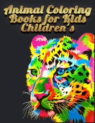 Book cover for animal coloring books for kids Children's