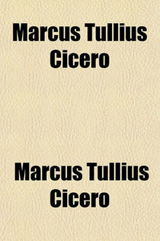 Cover of Marcus Tullius Cicero