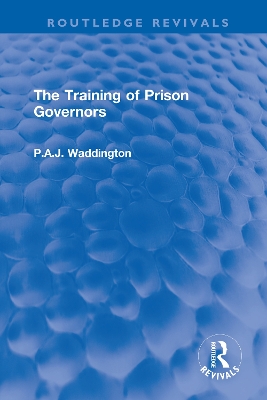 Cover of The Training of Prison Governors