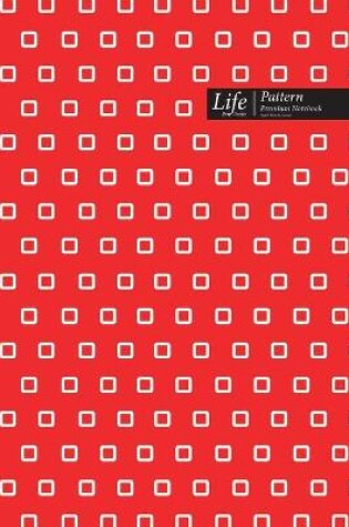 Cover of Square Pattern Composition Notebook, Dotted Lines, Wide Ruled Medium Size 6 x 9 Inch (A5), 144 Sheets Red Cover