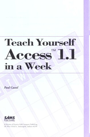 Cover of Teach Yourself Access in 21 Days