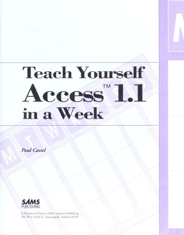 Cover of Teach Yourself Access in 21 Days