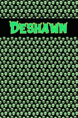 Cover of 120 Page Handwriting Practice Book with Green Alien Cover Deshawn