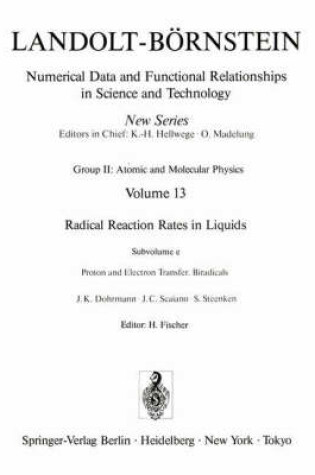 Cover of Proton and Electron Transfer. Biradicals / Protonen- und Elektronenaustauschreaktionen. Biradikale